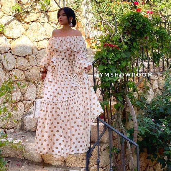 🔥Last 1🔥MANGO polka-dot ruffle maxi dress - Picture 5 of 16
